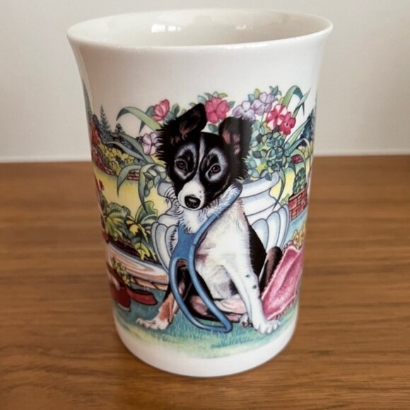 KINGSBURY Fine Bone China Mug Coffee Three Dogs Bone Ball Motif Dog Lover Gift - Picture 2 of 13